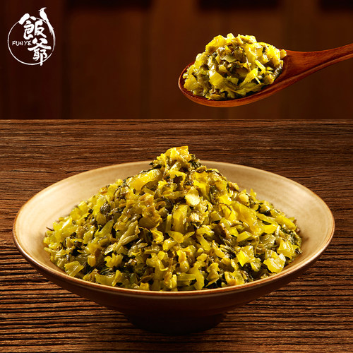 【秒杀】饭爷酸菜180g开味下饭菜拌面即食咸菜方便真空爽口开胃 - 图2