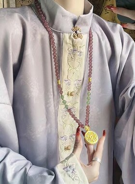 新中式复古串珠吊坠项链女马面裙旗袍毛衣链古风民族风国风配饰品