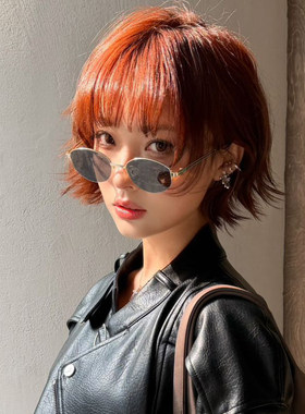 木九十老钱风太阳镜小框半框椭圆框时尚玳瑁色金属墨镜MJ12SM1609