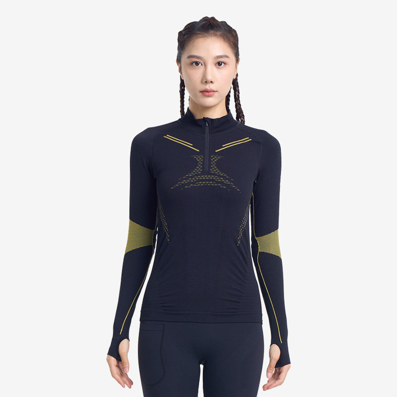 UTO悠途向峰速干T恤男运动压缩上衣女户外徒步越野跑步半拉链长袖,淘宝优惠券,粉丝福利购,淘宝优惠卷