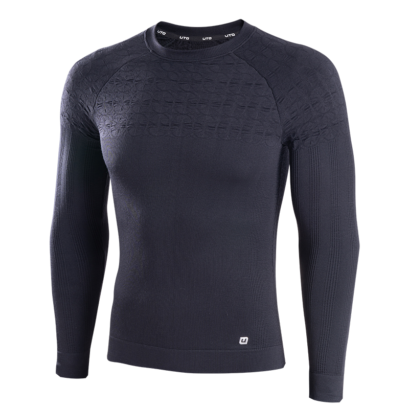 UTO悠途新年礼盒 成人款运动T恤圆领长袖吸湿排汗保暖透气 - 图2