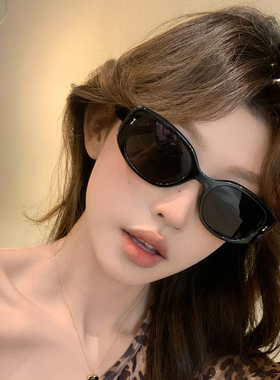 韩版复古方框太阳眼镜女遮阳