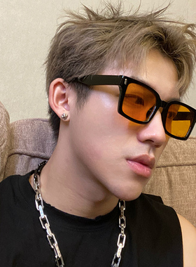 复古方形眼镜男士个性潮流韩版