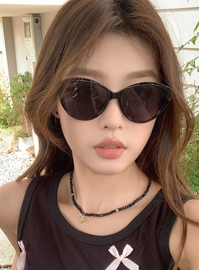 2024复古猫眼黑色网红gm墨镜女