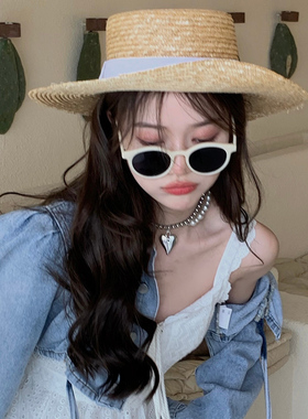 潮牌白色女ins风韩版小脸太阳镜