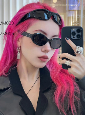 2023GM新款椭圆框墨镜女