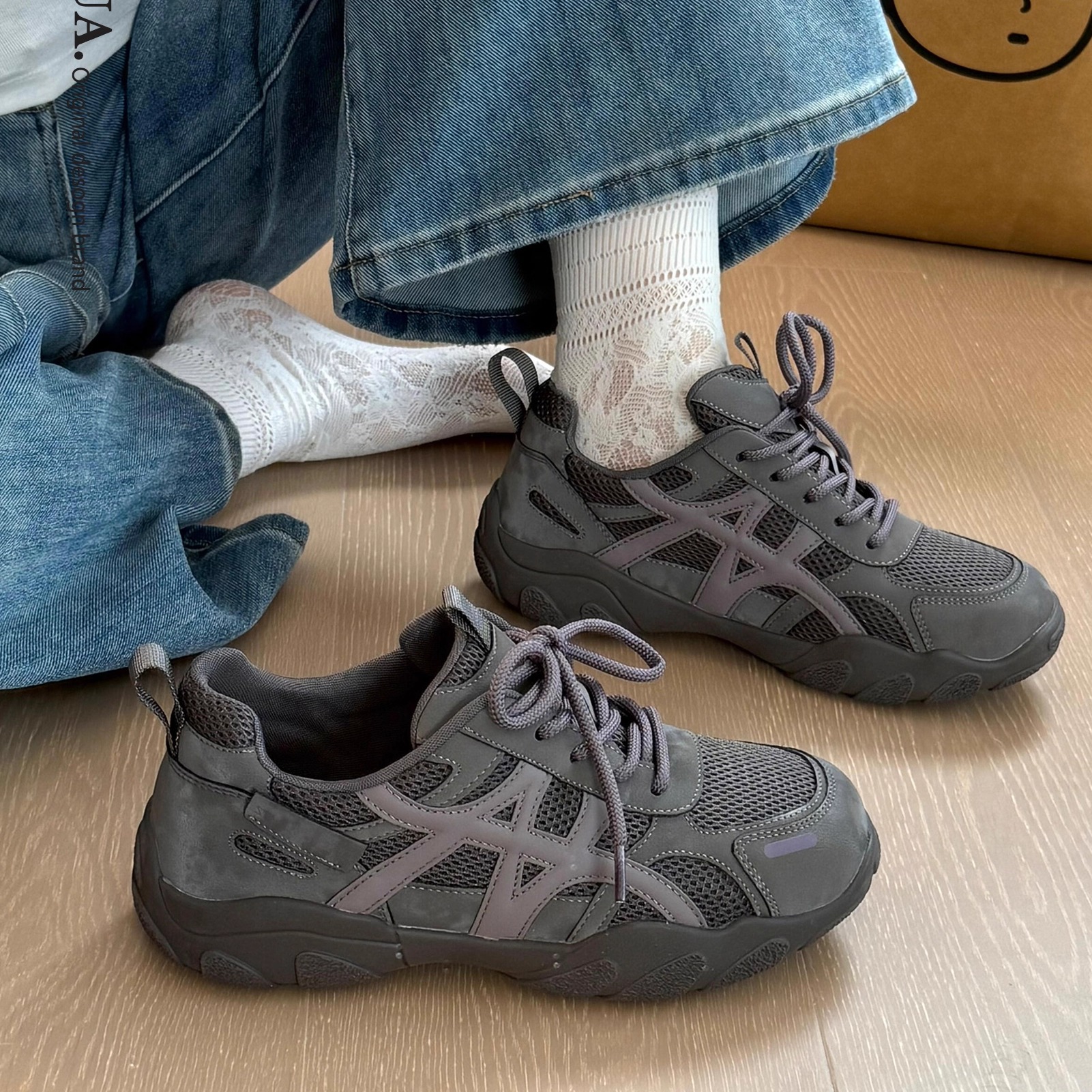 复古厚底德训鞋女款2025秋季新款巨好看软底运动休闲女鞋阿甘鞋子 - 图2