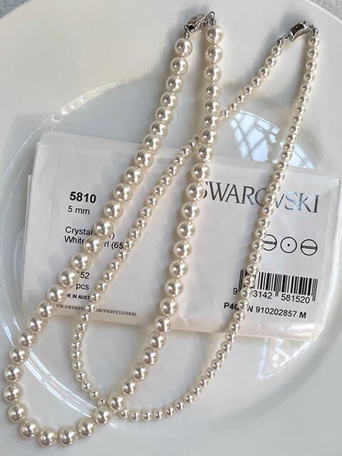 925 silver Shijia pearl necklace light luxury French Shijia pearl necklace female pearl clavicle chain fever blogger