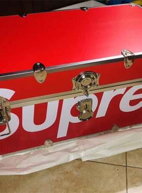 Supreme联名红色豹纹储物箱箱子