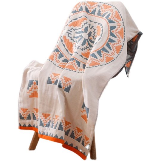 无印良品新款全棉四层纱布浴巾家用纯棉吸水速干不掉毛男女挡风毯