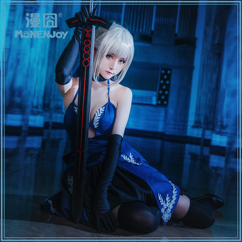 【漫囧】FGO fate吾王阿尔托利亚cos黑saber黑礼服cosplay现货-图1