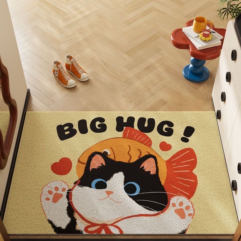 卡通入户门丝圈地垫进门耐脏易打理脚垫子玄关耐磨家用门垫可裁剪,淘宝优惠券,粉丝福利购,淘宝优惠卷
