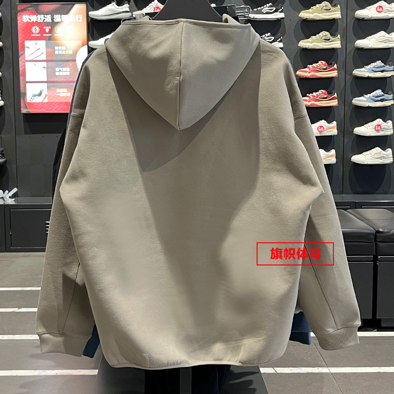 李宁男子连帽套头卫衣2025冬季反伍系列时尚保暖宽松卫衣AWDV881,淘宝优惠券,粉丝福利购,淘宝优惠卷