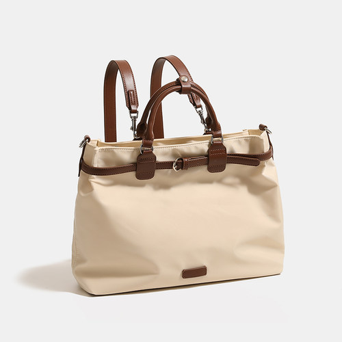 香港品牌原创高级13寸14寸手提电脑包女双肩背包通勤大容量斜挎包 - 图1