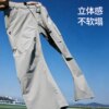 3D three-dimensional scimitar magic pants outdoor light and thin deconstructed cool soft shell charge pants design straight thin trousers