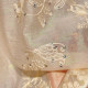 ສະຖານີເອີຣົບ tulle beading ຊັ້ນສູງແບບແຫ່ງຊາດ embroidered jacket ສັ້ນແມ່ຍິງ cuff splicing mulberry ໄຫມໃຫມ່ຈີນເທິງ
