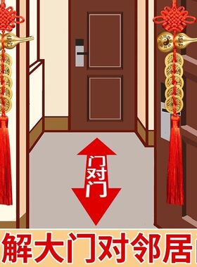 五帝钱门对门纯铜葫芦真品铜钱串大门口卧室压门槛中国吉祥结挂件