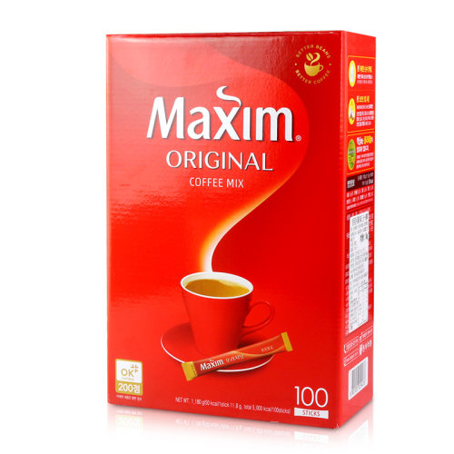 韩国进口麦馨咖啡maxim原味三合一速溶咖啡粉100条盒装1200g提神 - 图3