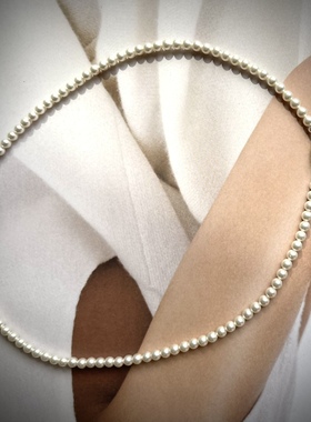 韩国博主fever同款珍珠项链纯银