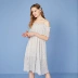 Váy kẻ sọc một bên vai nữ dài 2019 hè mới retro một từ váy cao đến eo dây váy - A-Line Váy mẫu váy xòe 2020 A-Line Váy