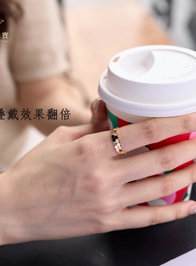 蜂巢排戒男女纯银百搭组合戒指