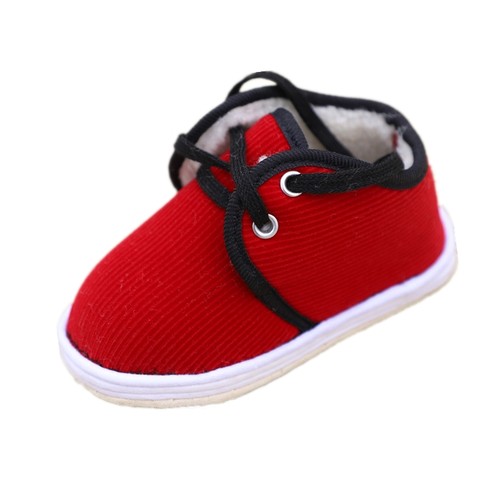 男女宝宝0-1-2-3岁4婴儿小孩软底防滑保暖加绒手工学步纯棉布鞋子 - 图3