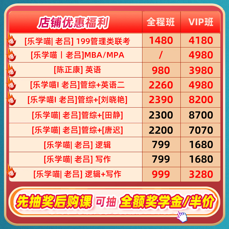 乐学喵2025考研老吕199管理类联考mba网课mpacc管综mpa课程mem25-图0