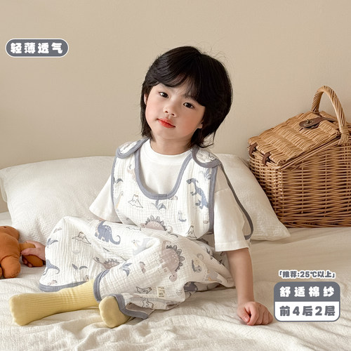 婴儿护肚围透气纱布夏薄款儿童背心夏季宝宝睡觉护肚子防着凉夏天 - 图3