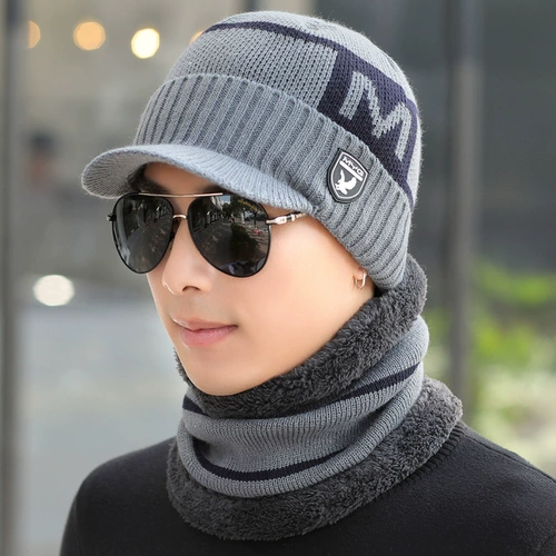 Дорожный спортивный зимний защищающий от холода флисовый шарф, удерживающий тепло шлем для велоспорта, комплект