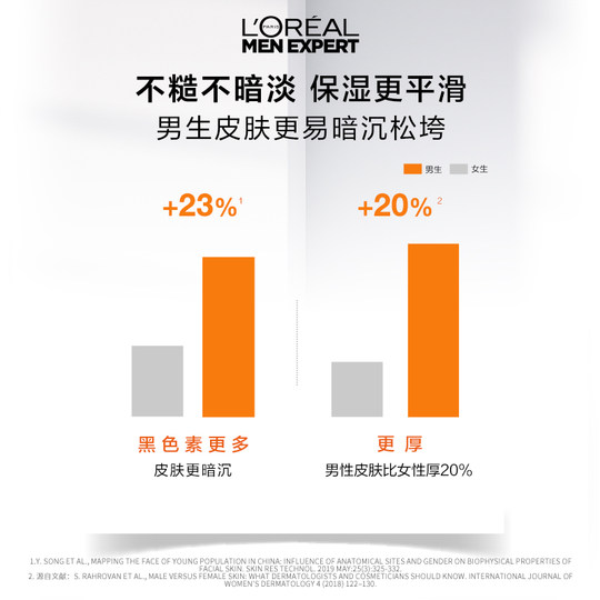 欧莱雅男士劲能醒肤露面霜补水保湿擦脸油乳液护肤品套装官方正品