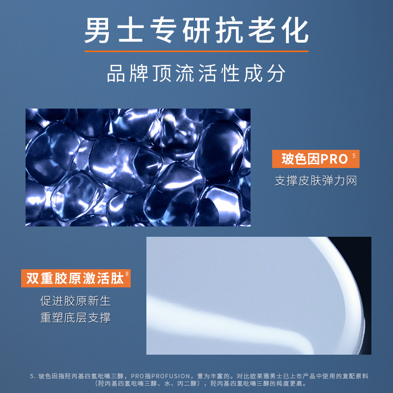 【顺手买一件派样】欧莱雅男士淡纹霜保湿补水紧致抗皱抗老面霜 - 图3