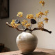 Wabi-sabi style artificial flower ware, handmade coarse pottery, home entrance, B&B decoration, new Chinese-style pottery pot, ceramic vase ornaments