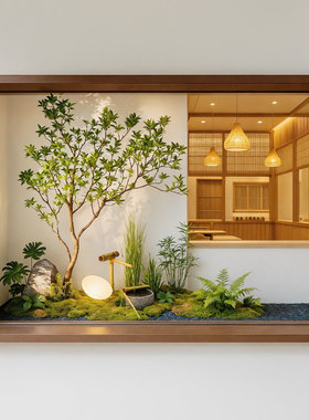 商场店铺橱窗仿真绿植造景定制