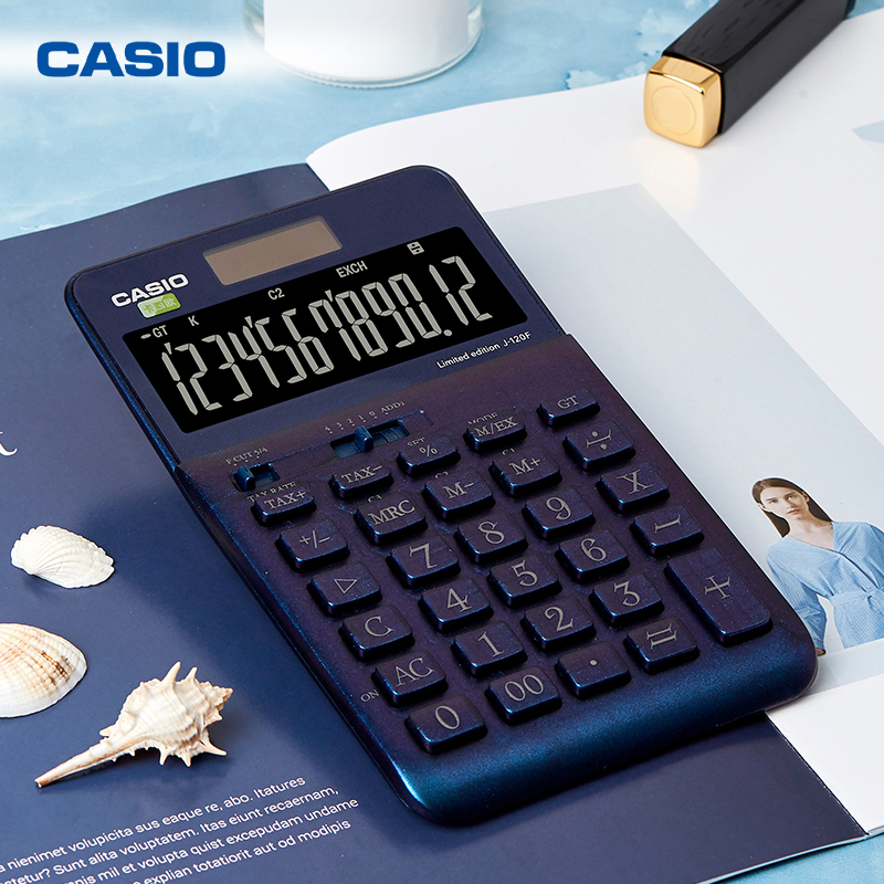 casio 卡西欧日常商务白领办公计算器大学生时尚可爱送礼推荐J-120F
