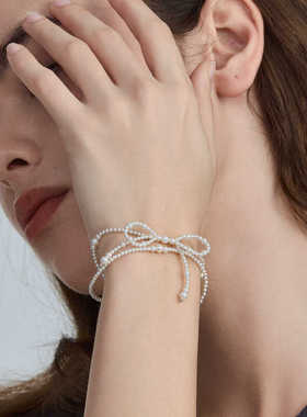 原创个性双层蝴蝶结手链