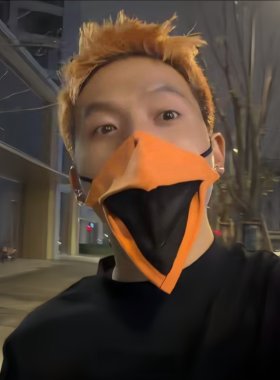 乌鸦口罩套装鸟嘴搞怪面