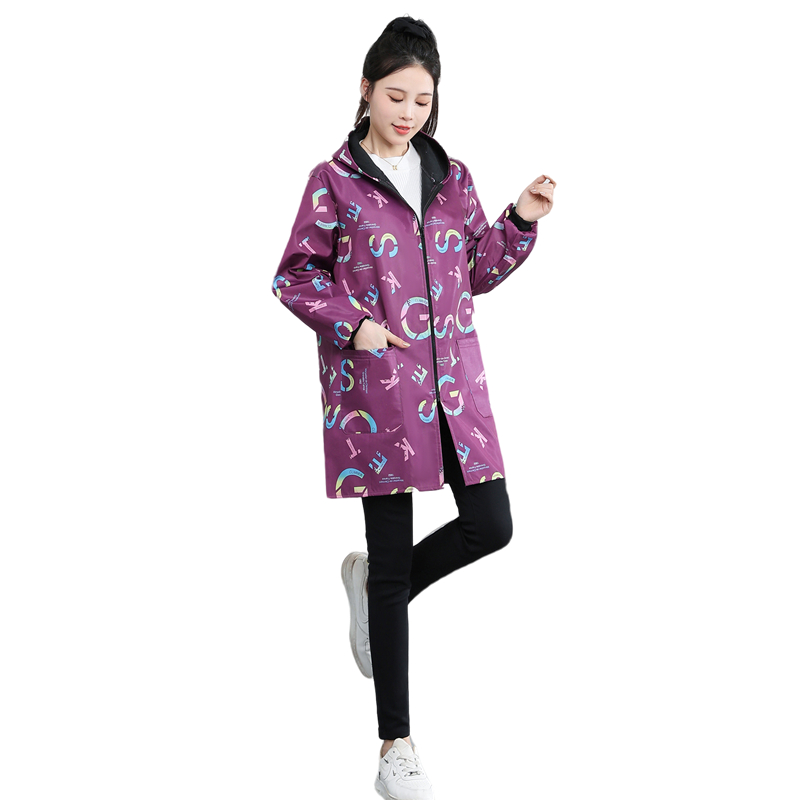 新款防水加绒罩衣大人厨房耐脏长袖外穿围裙家用外套男女士工作服 - 图3