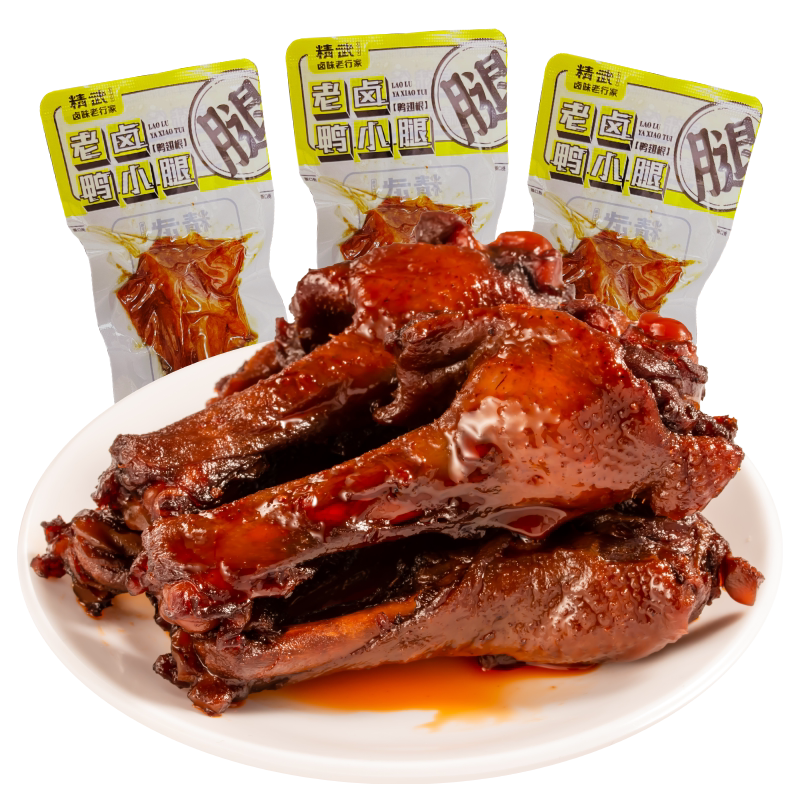 【直播推荐】精武甜辣小鸭腿110g/袋（3只装）卤味鸭翅根开袋即食