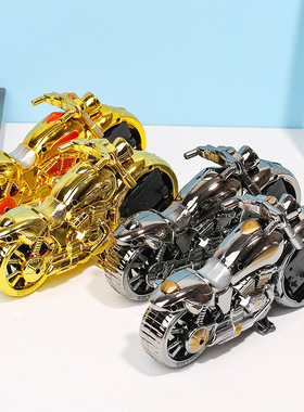 海外版摩托车闹钟学生床头台式钟表儿童玩具家居客厅摆件电子时钟