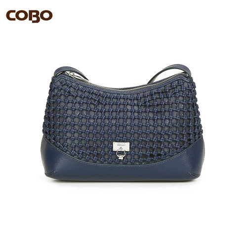 COBO/羚羊手工编织真皮女包 头层牛皮欧美时尚单肩斜挎包女 - 图3