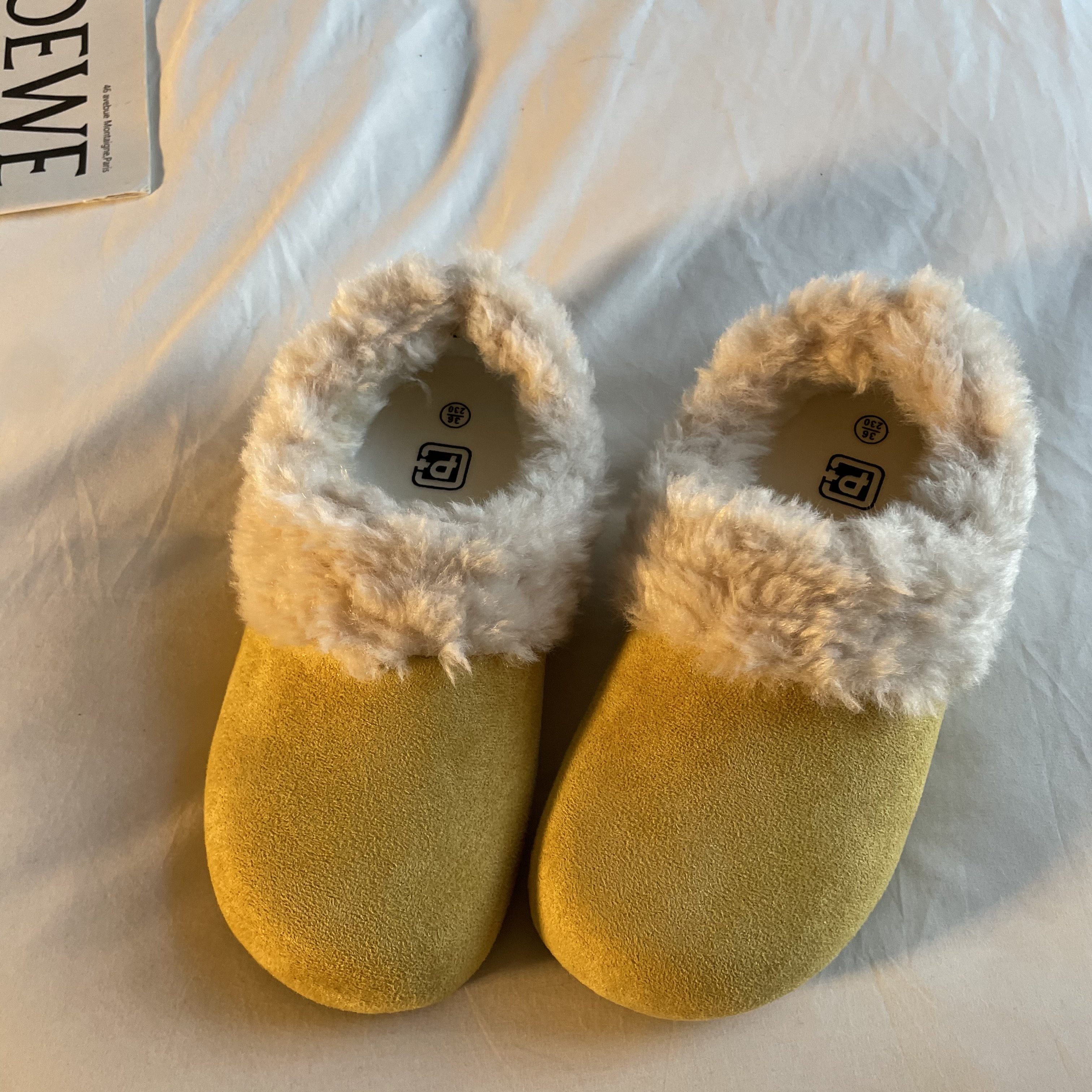 方鱼鹿 加绒保暖懒人毛毛鞋女款2025冬季一脚蹬鞋全包勃肯鞋棉鞋,淘宝优惠券,粉丝福利购,淘宝优惠卷