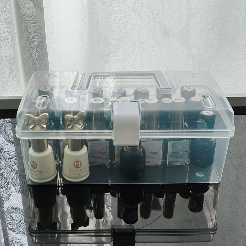 甲油胶收纳盒家用指甲油防尘盒 美甲店瓶装光疗胶美甲工具箱透明,淘宝优惠券,粉丝福利购,淘宝优惠卷