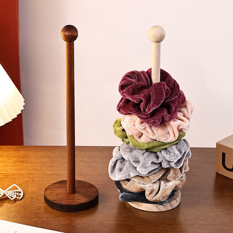 木质大肠发圈桌面收纳架儿童头绳皮筋鲨鱼夹发饰头花原木展架,淘宝优惠券,粉丝福利购,淘宝优惠卷