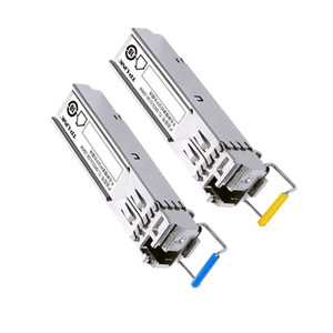 普联TP-LINK TL-SM311LSA/B-20KM一对全千兆SFP光模块套装单模单纤LC小方口双向远距离光纤收发器1310/1550nm
