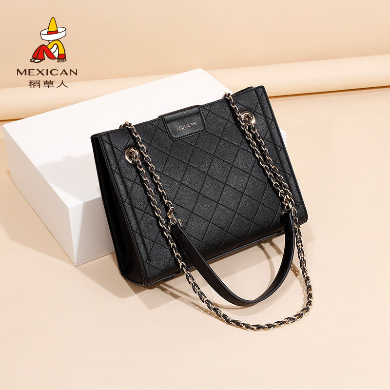 稻草人2020新款潮秋冬斜挎托特包 稻草人好几百女士包袋