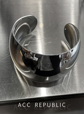 ACC REPUBLIC原创设计简约ins光面手镯高级感手环配饰女宽版复古