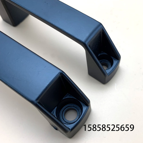 LS522铝合金方形拉手 ABS加厚尼龙拉手 机床柜门把手孔距90 120 - 图0