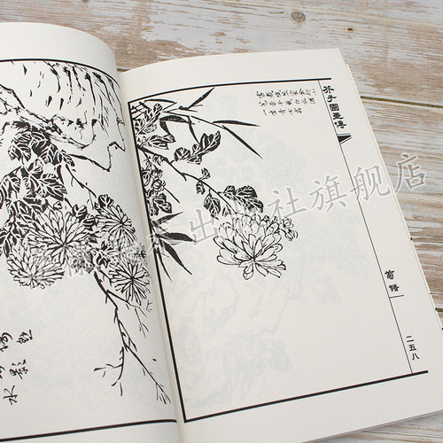 芥子园画传兰竹梅菊谱王概著安徽美术出版黑白版全集画谱国画技法入门临摹教程工艺美术成人传统绘画教程自学写意花卉国画 - 图0