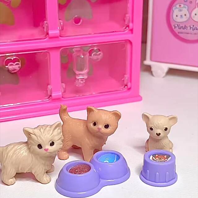 Yiyan Pink Rabbit Cute Pet Care Station Play House Toy Cat Dog Pet ...