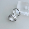 High-end S925 all-over sterling silver rhombus ring for women, light luxury, high-end, small fragrance ring